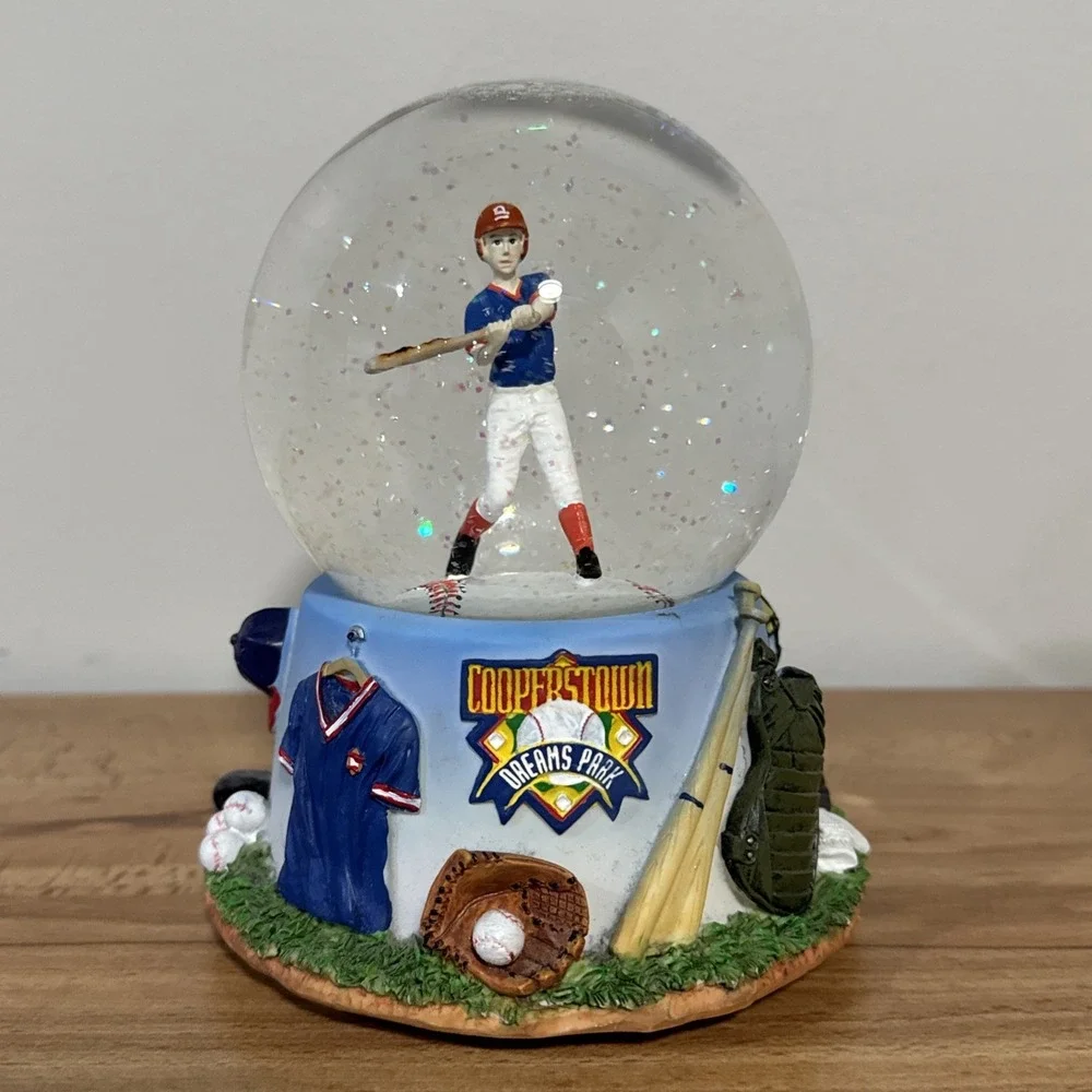 Cooperstown Dreams Park Little League Baseball Snow Globe Take Me Out Ballgame
